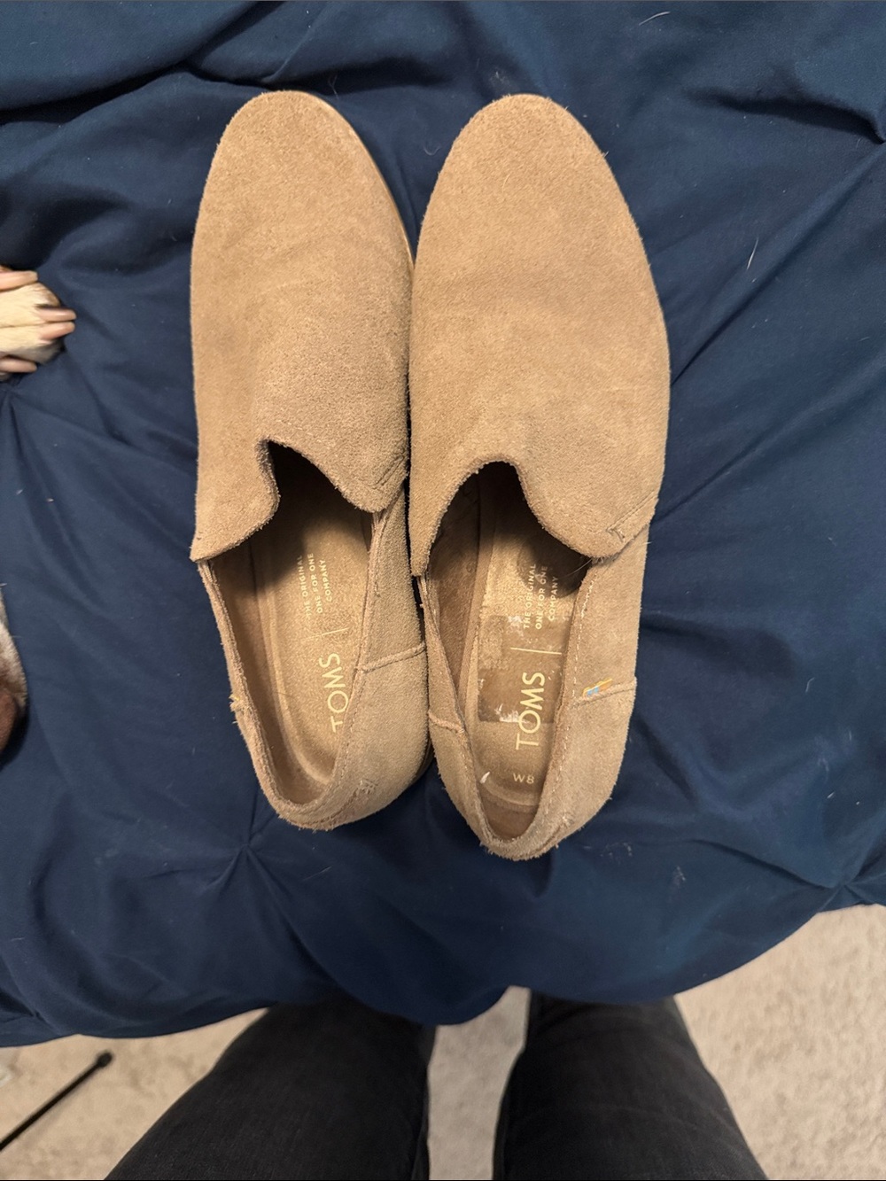 Toms Men's Suede Slip-On Loafers in Tan Brown